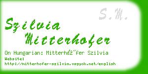 szilvia mitterhofer business card